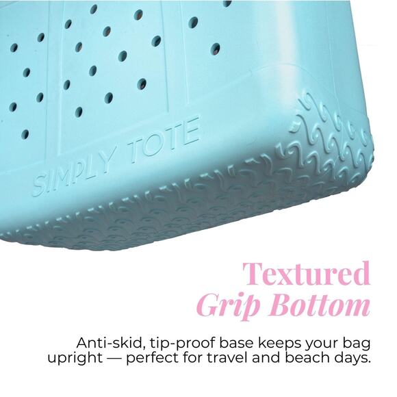 Simply Southern Large Waterproof Sandproof Beach Tote Bag Sky Blue Easy Clean - Picture 9 of 9